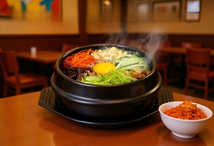 요리 비빔밥용 쟁반 뚝배기 제품 사진