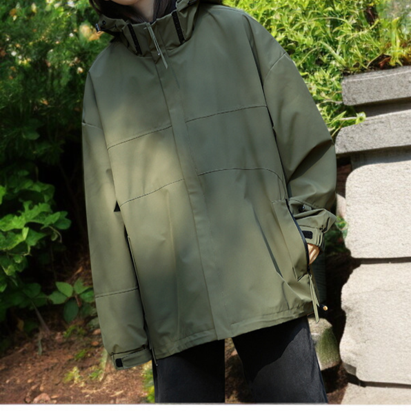 アメリカン・アウトドア・パンチングジャケット 防水機能フード付きアウトドアウィンドブレーカー パンチングジャケット防水フード付き機能アウトドアギア