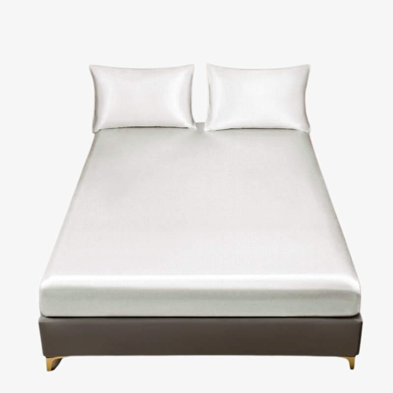 Modern Minimalist Silk Bedspread Bed Skirt, Cool Durable Easy-Clean Bedding