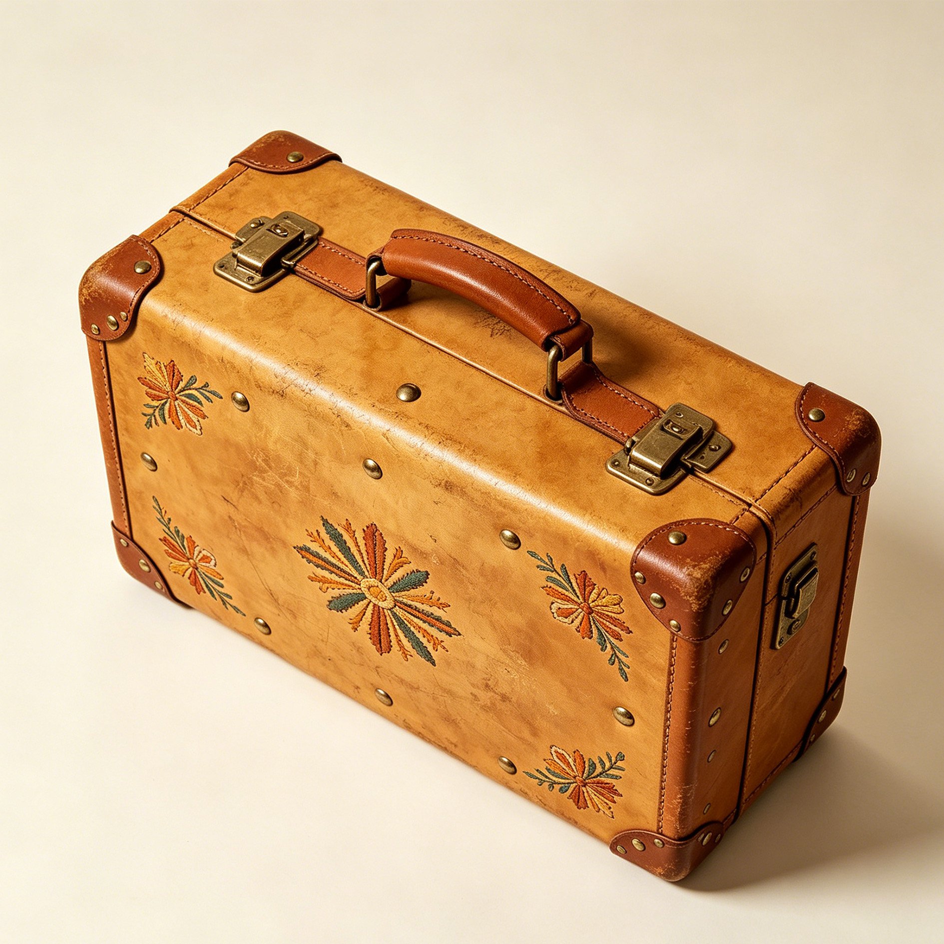 Maleta de viaje de cuero de estilo vintage