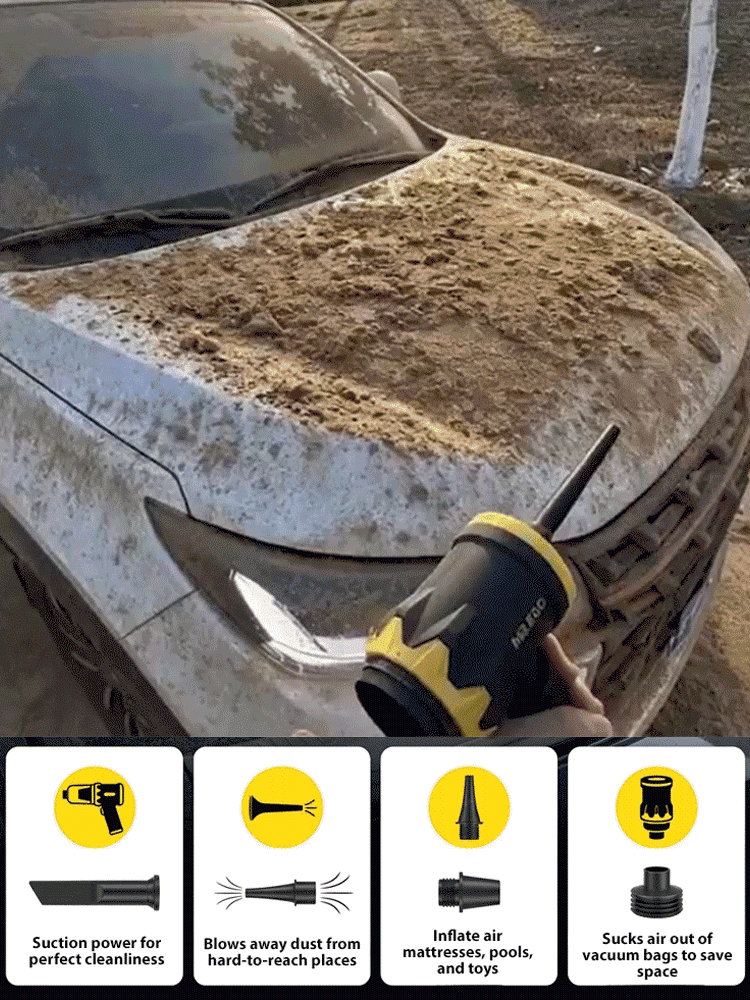 4-in-1 Multifunctional Wireless Car Vacuum Cleaner 20KPa Powerful Suction