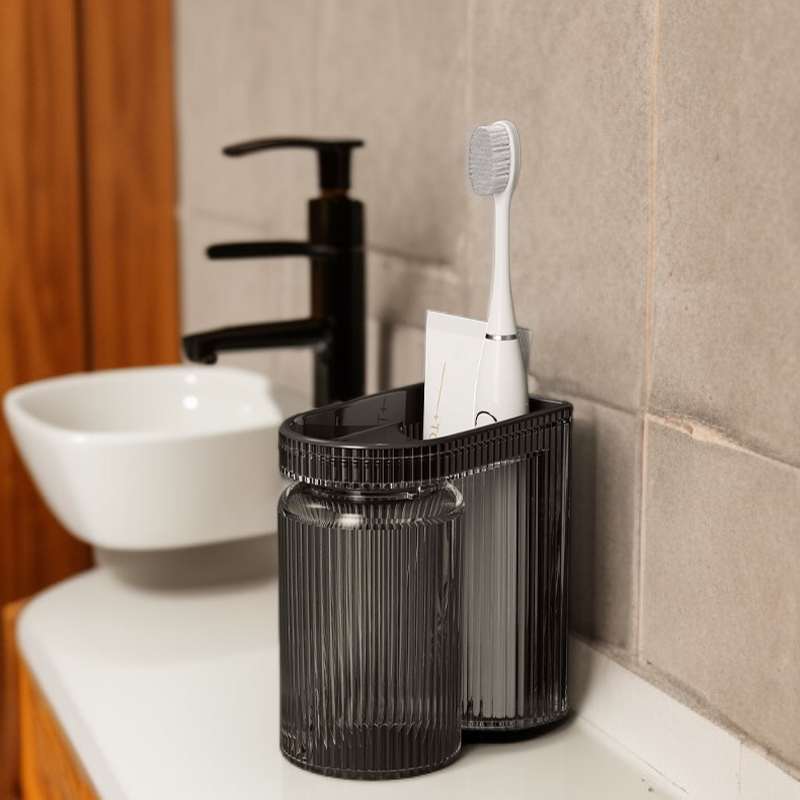 Wall-mounted Mouthwash Cup Toothbrush Holder for Electric Toothbrush