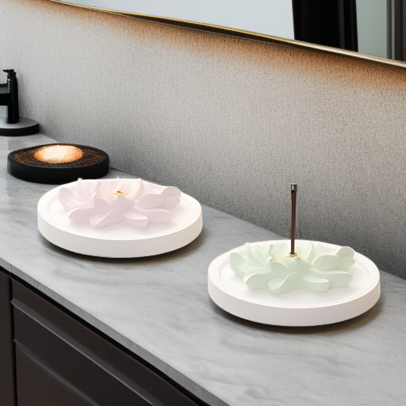 연화 석고 선향 향로 전체 모습