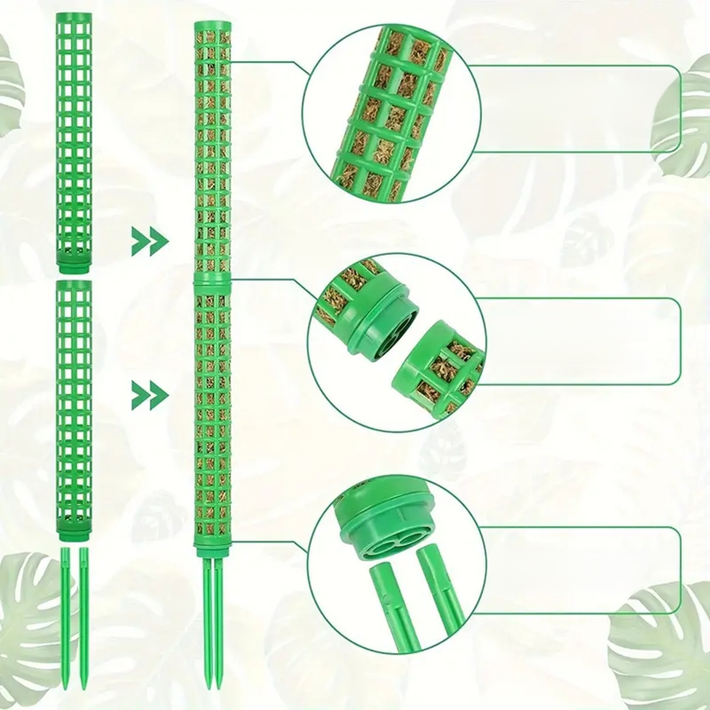 Plastik Wasser Moss Säule Moss Säule verbindbar Moss Stäbe Kokosbraun Stäbe
