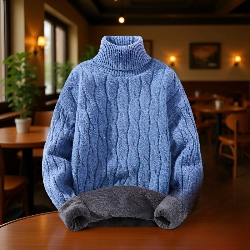 Vista frontal del suéter de algodón para hombres jóvenes