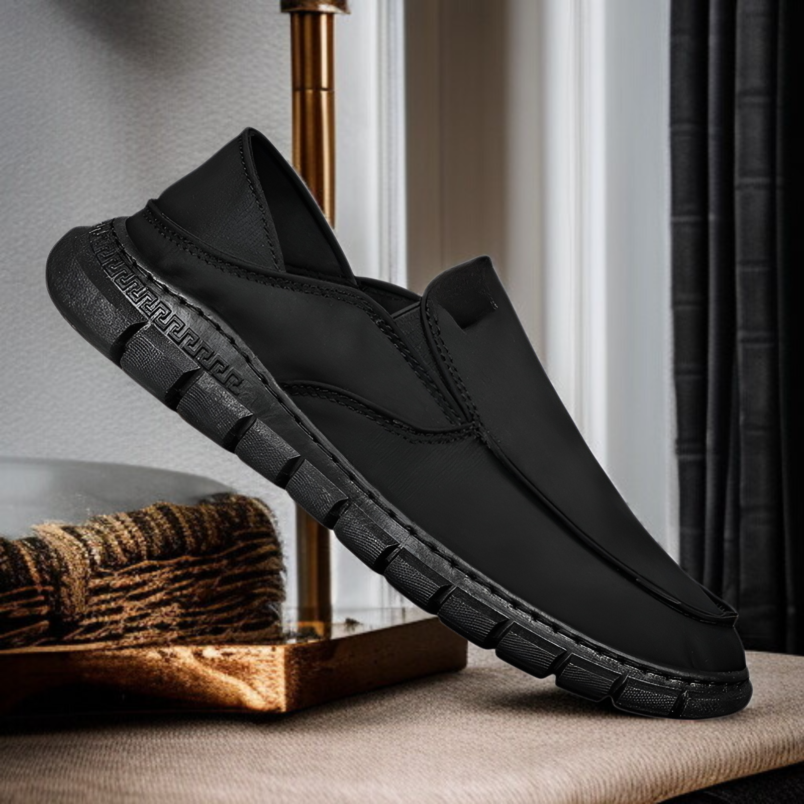 メンズキャンバスシューズ、新しいスタイルの古い北京布靴、流行のカジュアル通気性のあるメンズシューズ、快適なスリッポン怠惰な靴