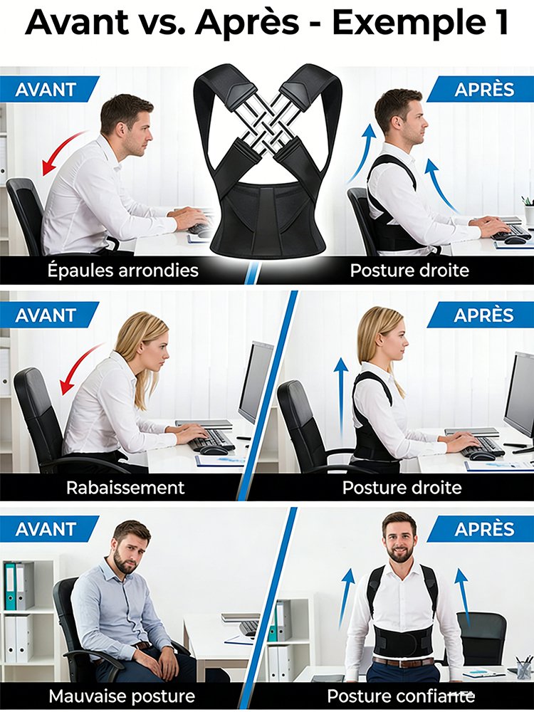 Correcteur de posture indispensable pour soins corporels