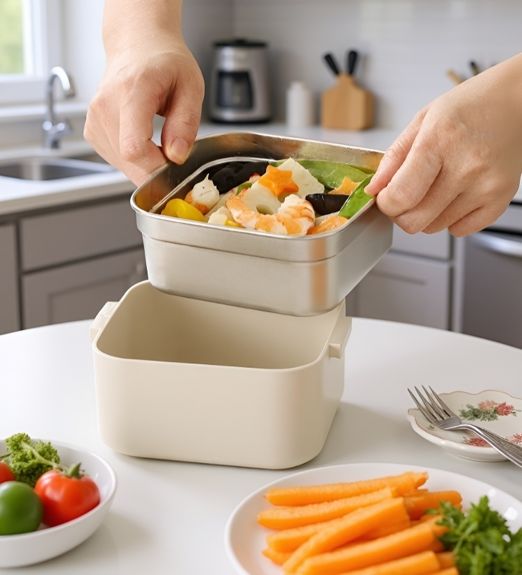 친환경 소재의 도시락통