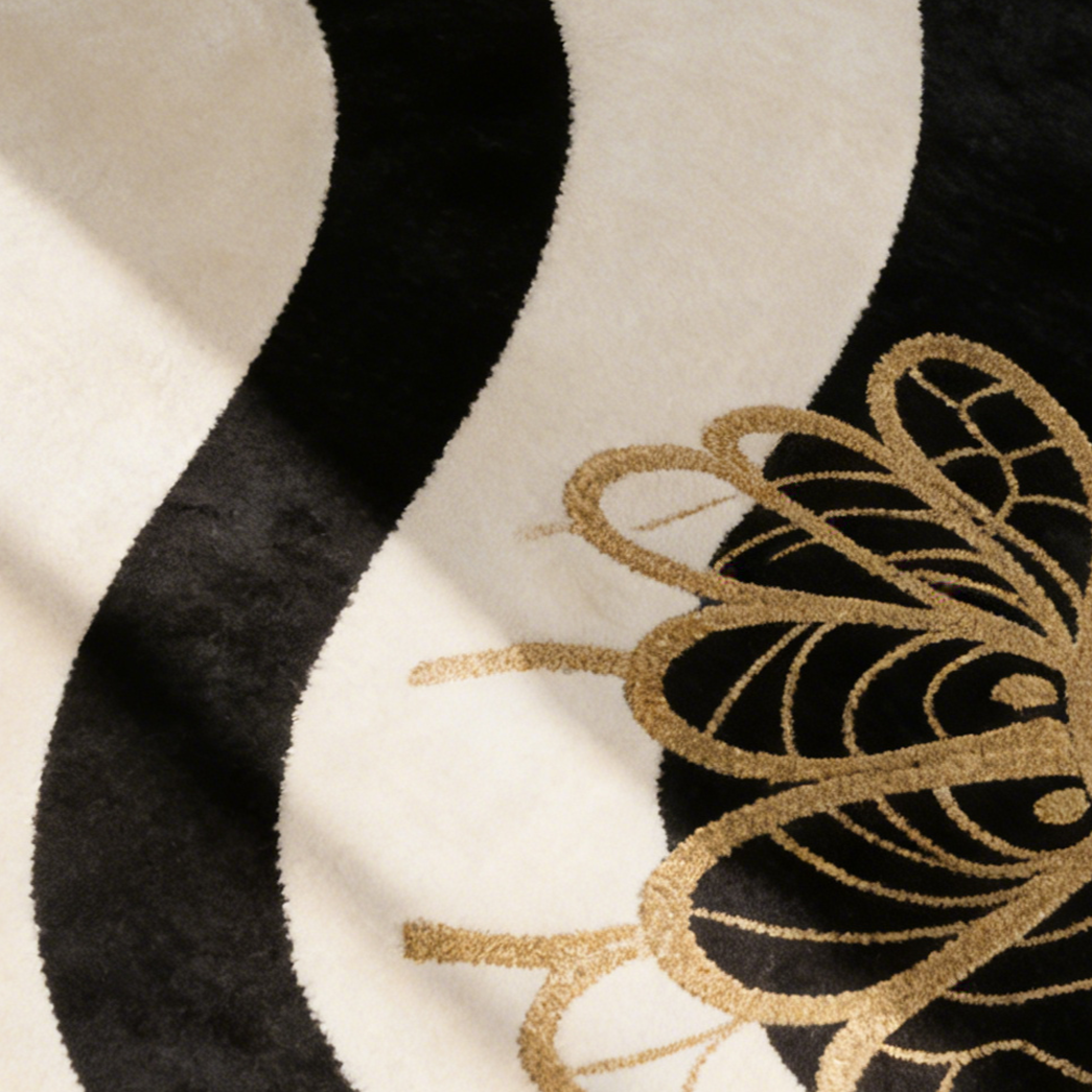 Alfombra con diseño de olas