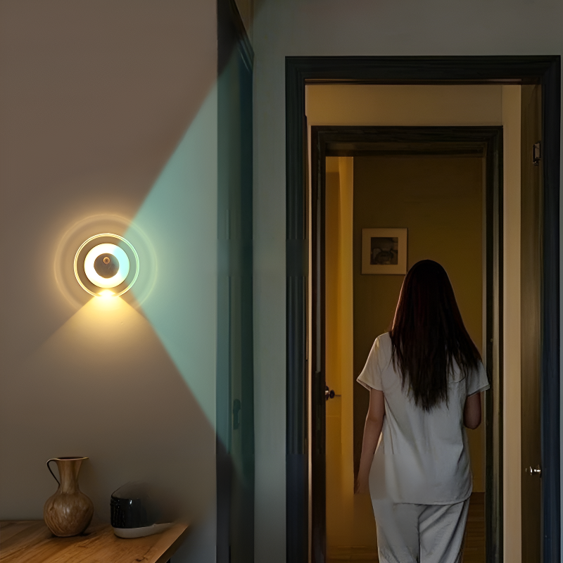 Reloj de luz nocturna con control remoto inteligente con sensor de cuerpo humano
