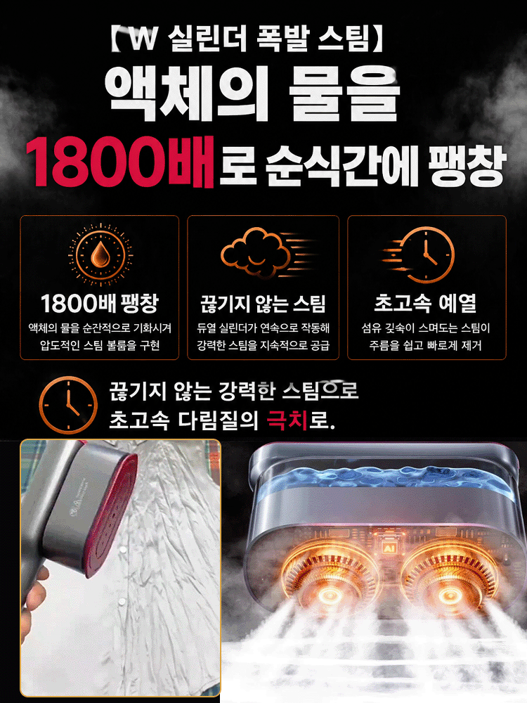 건습 겸용 소형 핸드헬드 전기 다리미
