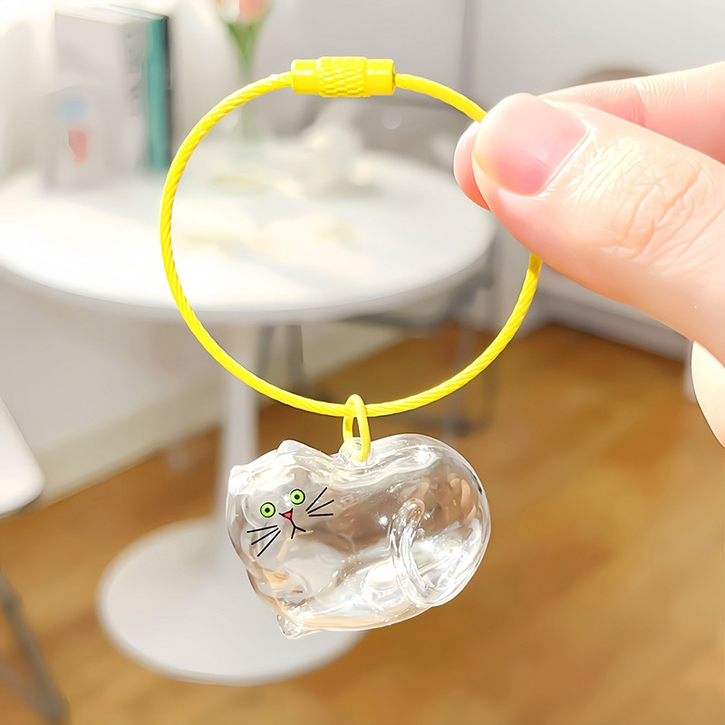 Porte-clés bouteille transparente de conservation de poils, souvenir pour animaux