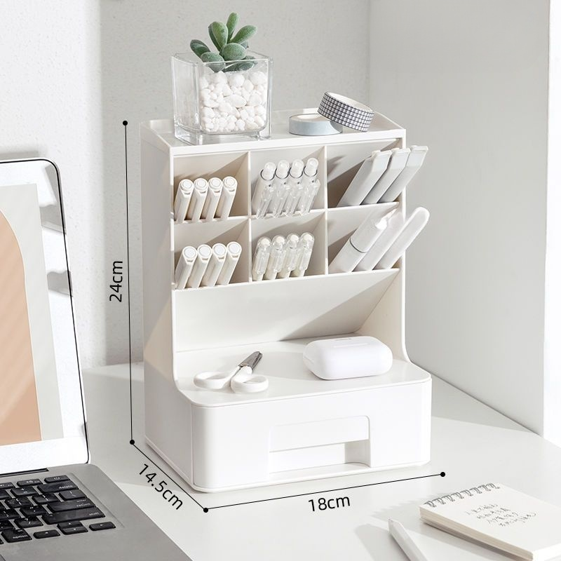 多功能學生文具收納盒辦公收納架雜物整理架書架筆筒