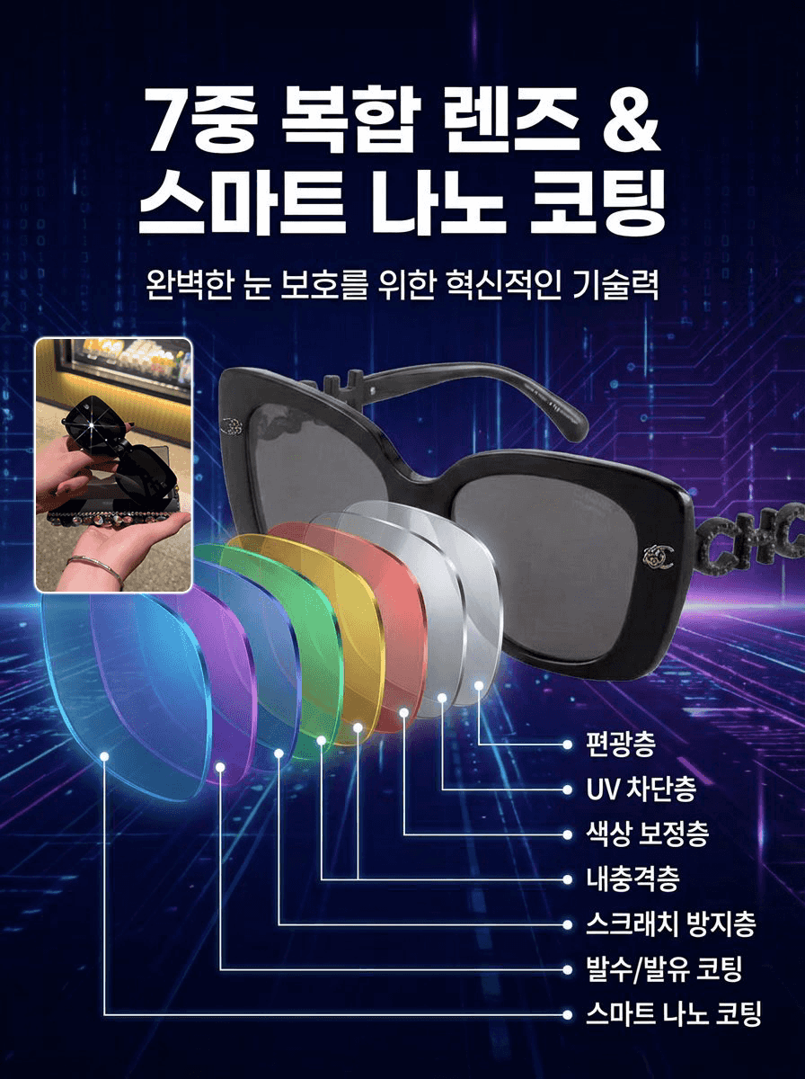 [럭셔리 감성 시리즈]여성 프리미엄 편광 선글라스