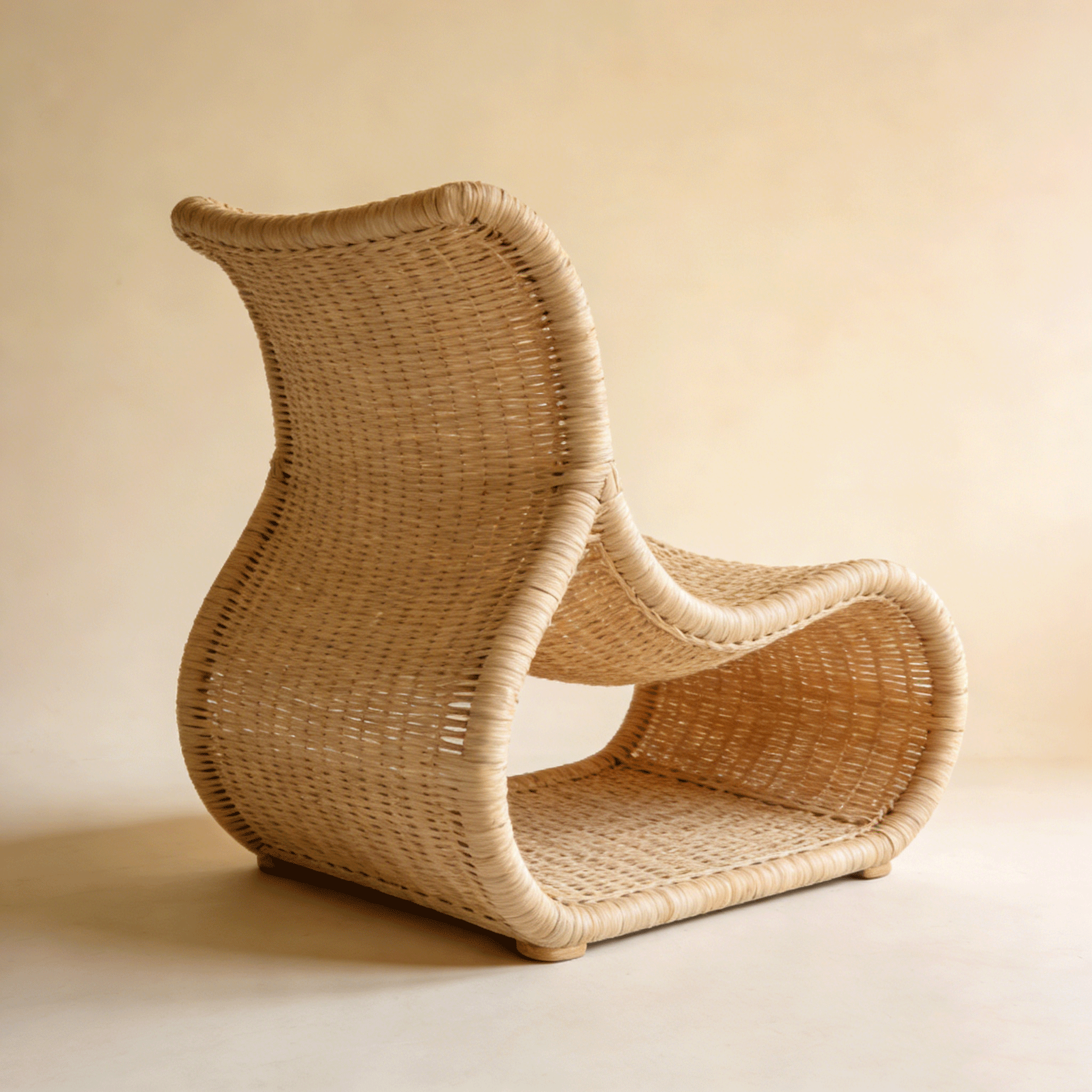 เก้าอี้หวายรูปทรงพิเศษ สำหรับบ้าน (2 ชิ้น)