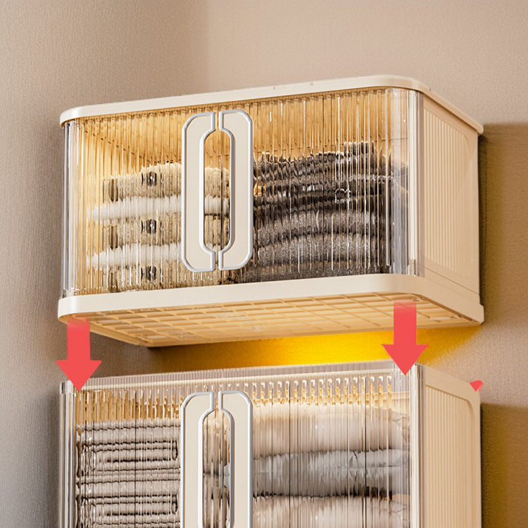 Multifunktionaler faltbarer Aufbewahrungsschrank für das Schlafzimmer