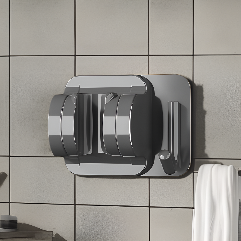 バスルーム用304ステンレス穴あけ不要調節可能シャワーヘッドホルダー