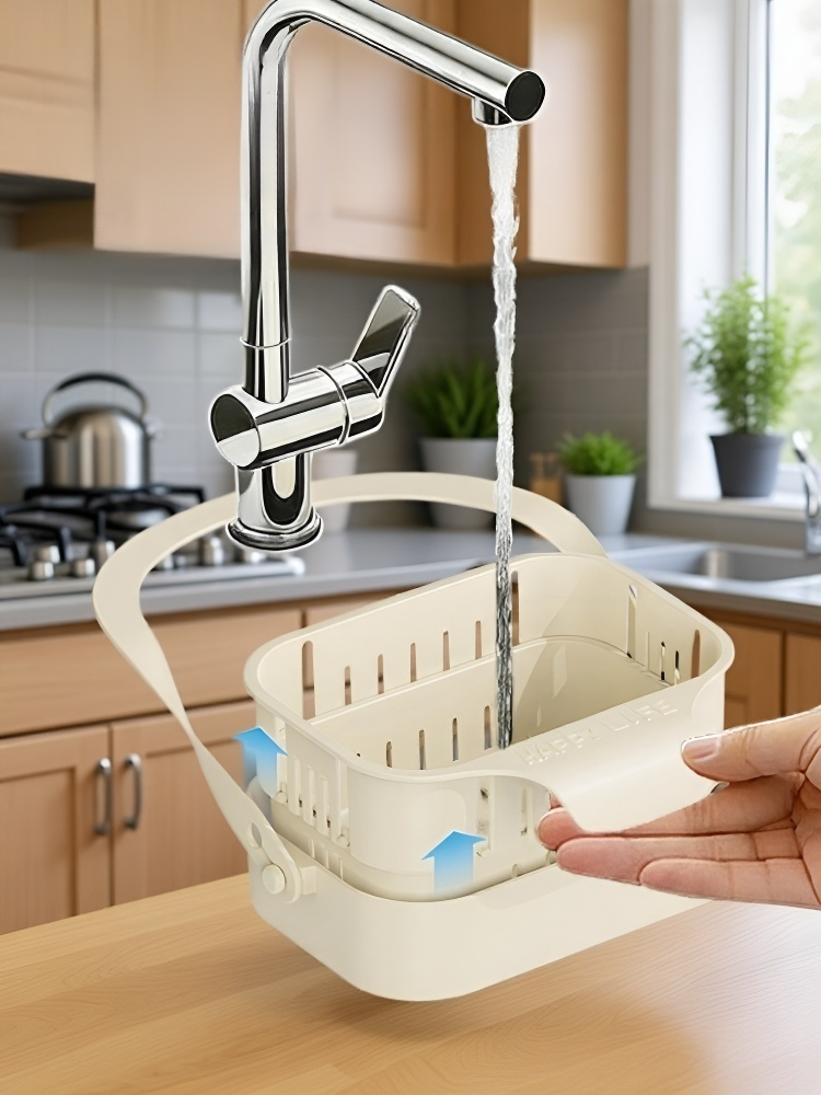 Expandable telescopic drain basket with hanging design