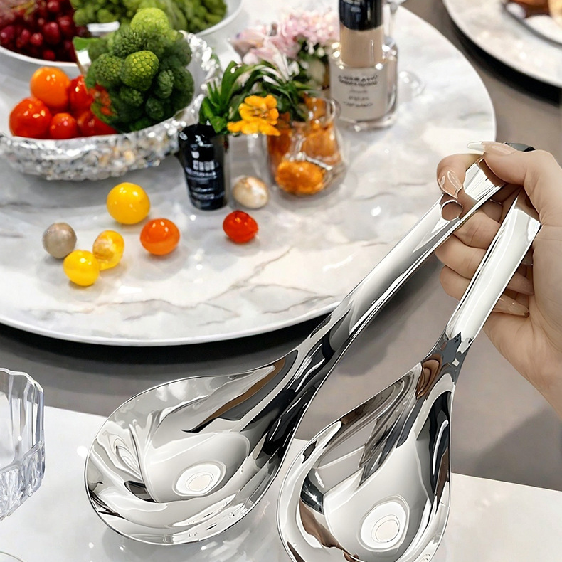 Food grade stainless steel spoon for rice