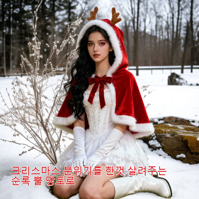 크리스마스 순록 뿔 망토
