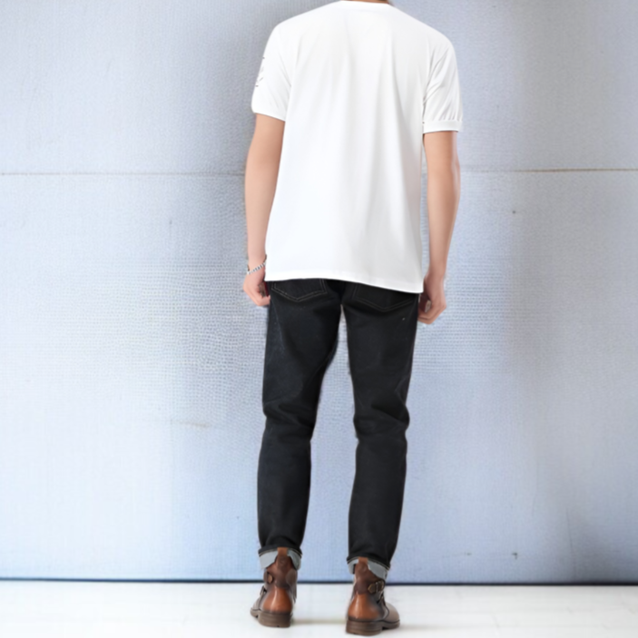 メンズ 養牛デニム 小脚 スキニージーンズ 原色セルビッジ