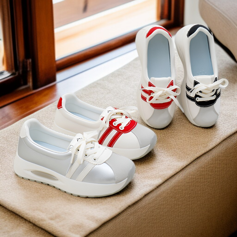 レディース ポップスシューズ レディース 通気性の高さの増加するスニーカー ローファー 学生用スニーカー