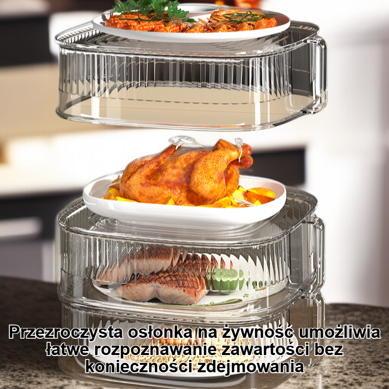 Przezroczysta i przyjazna dla środowiska osłonka na żywność