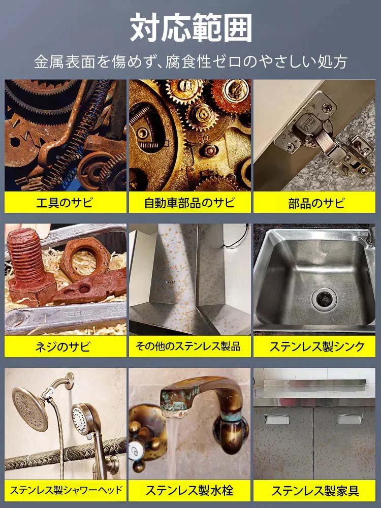 強力な3イン1車用錆取りスプレー