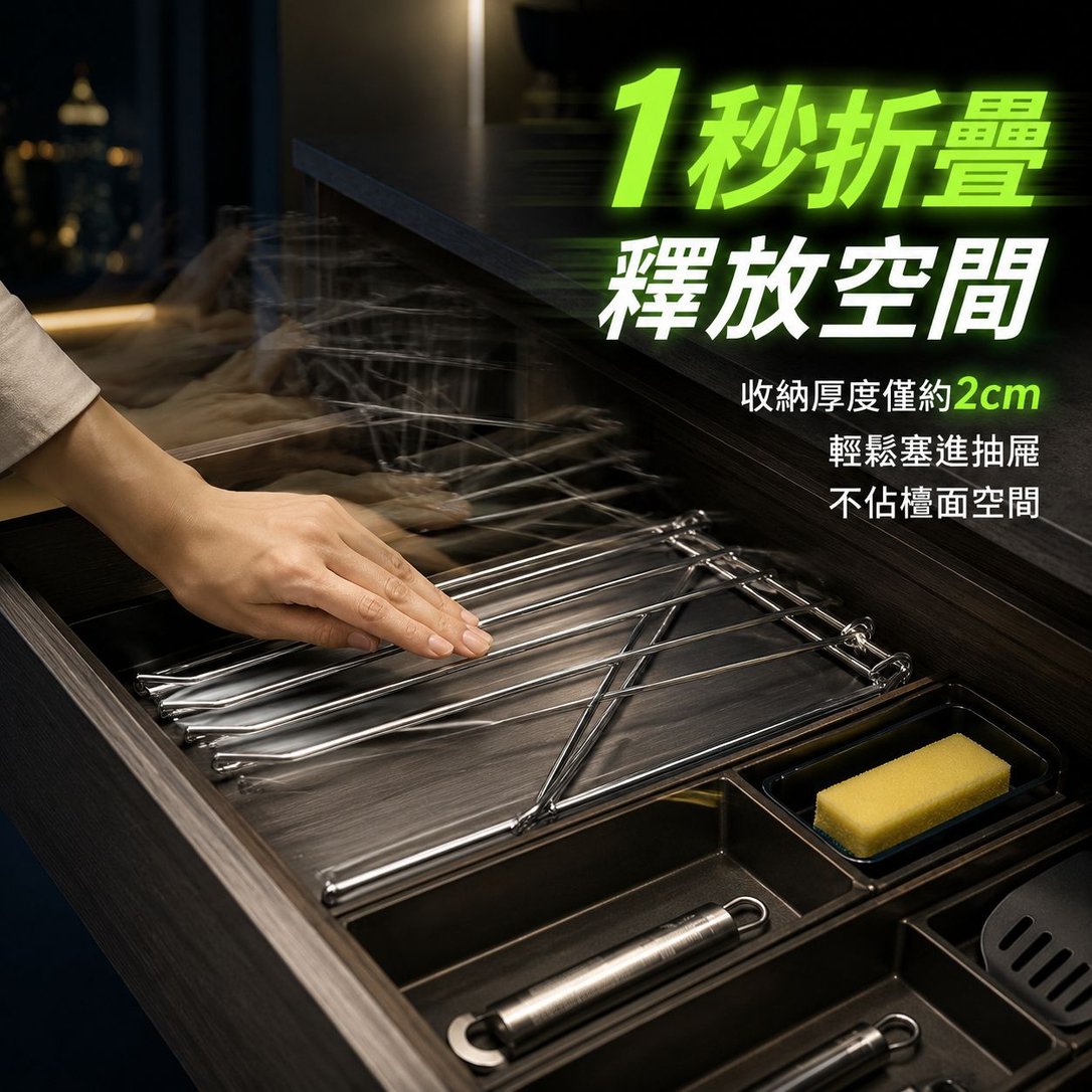 201不鏽鋼廚房抹布瀝水架，水槽摺疊洗碗架