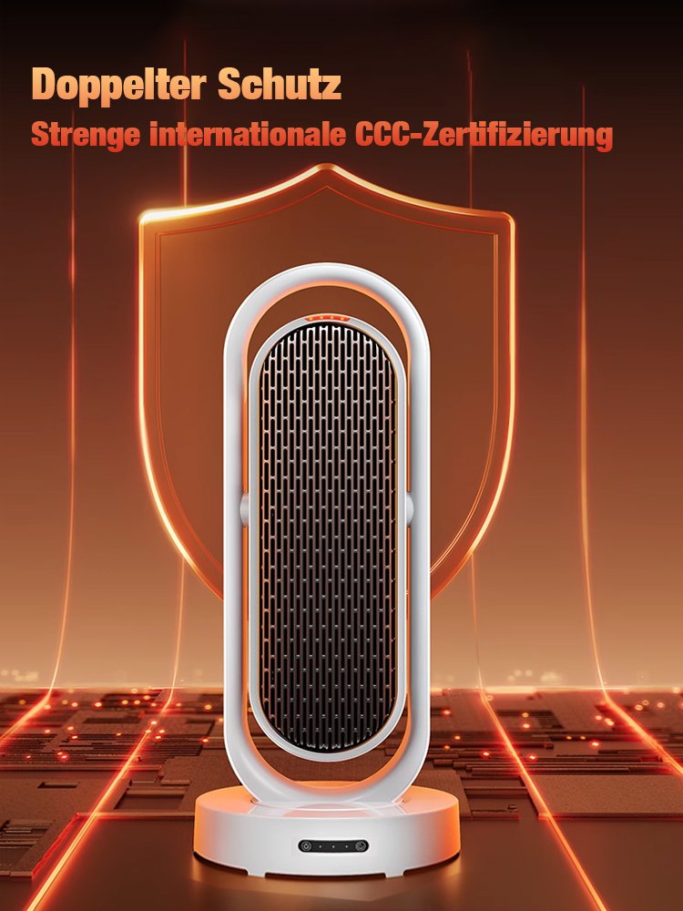 【1 Sekunde Sofortwärme】Energiesparendes, lichtloses, geräuscharmes Heizgebläse