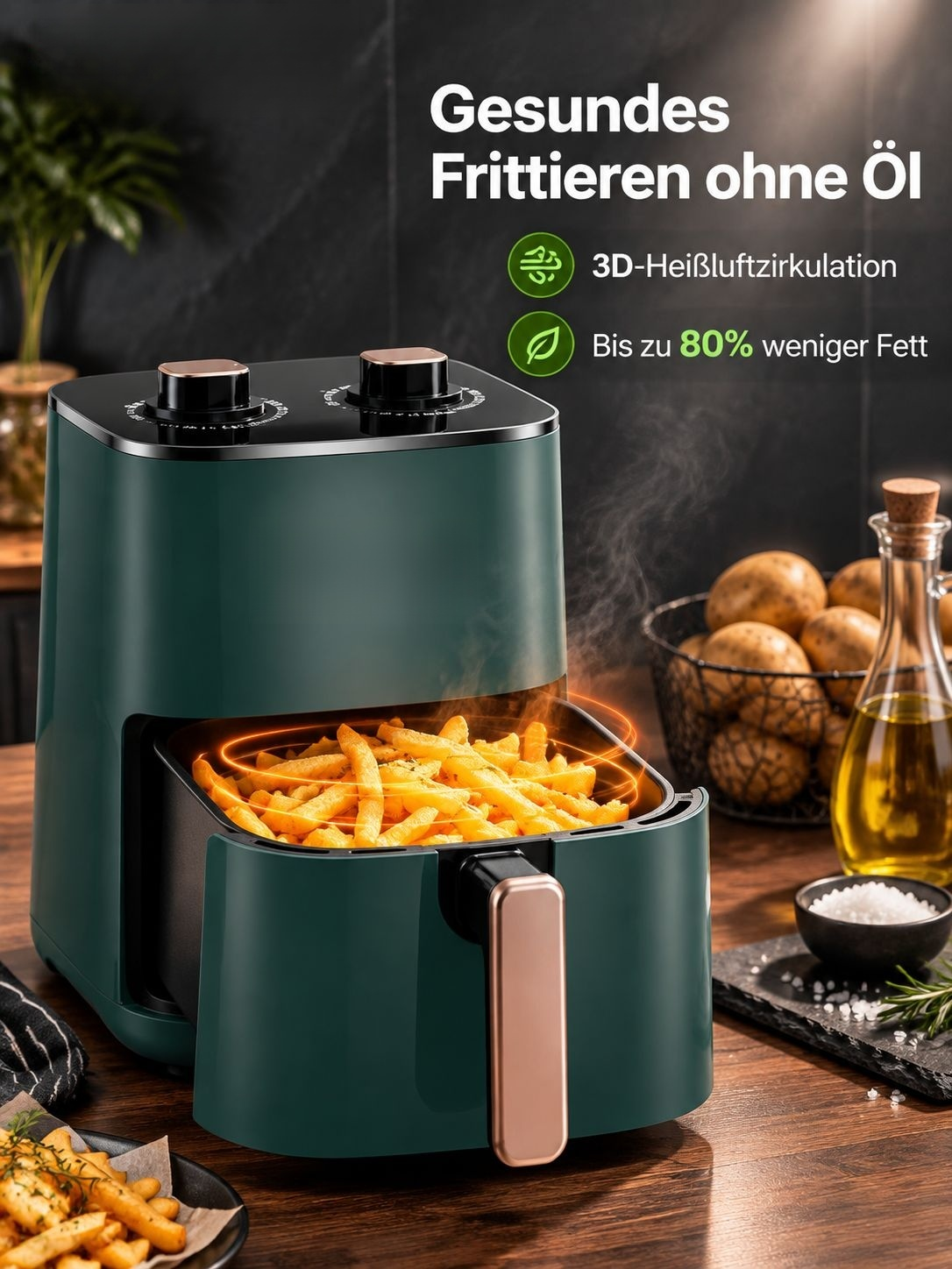 Große elektrische Fritteuse mit Mehrfachfunktion
