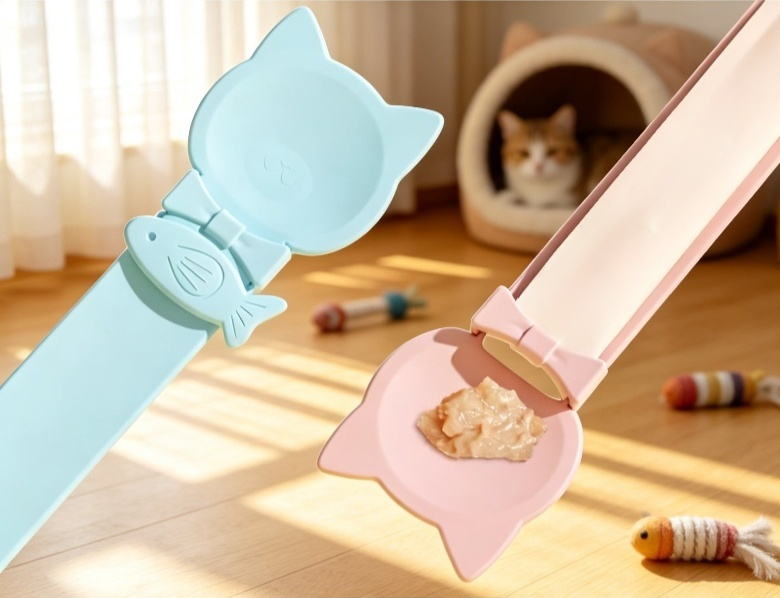 Fleischpüree-Löffel als geniales Werkzeug für Katzen
