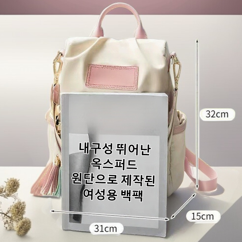 여행에 적합한 대용량 옥스포드 천 백팩