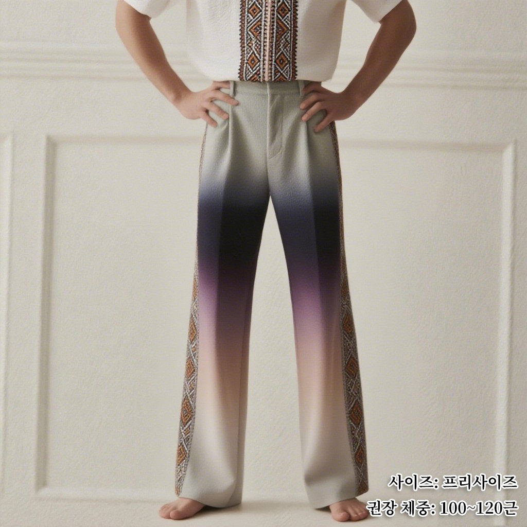 남성용 그라데이션 바지 뒷모습