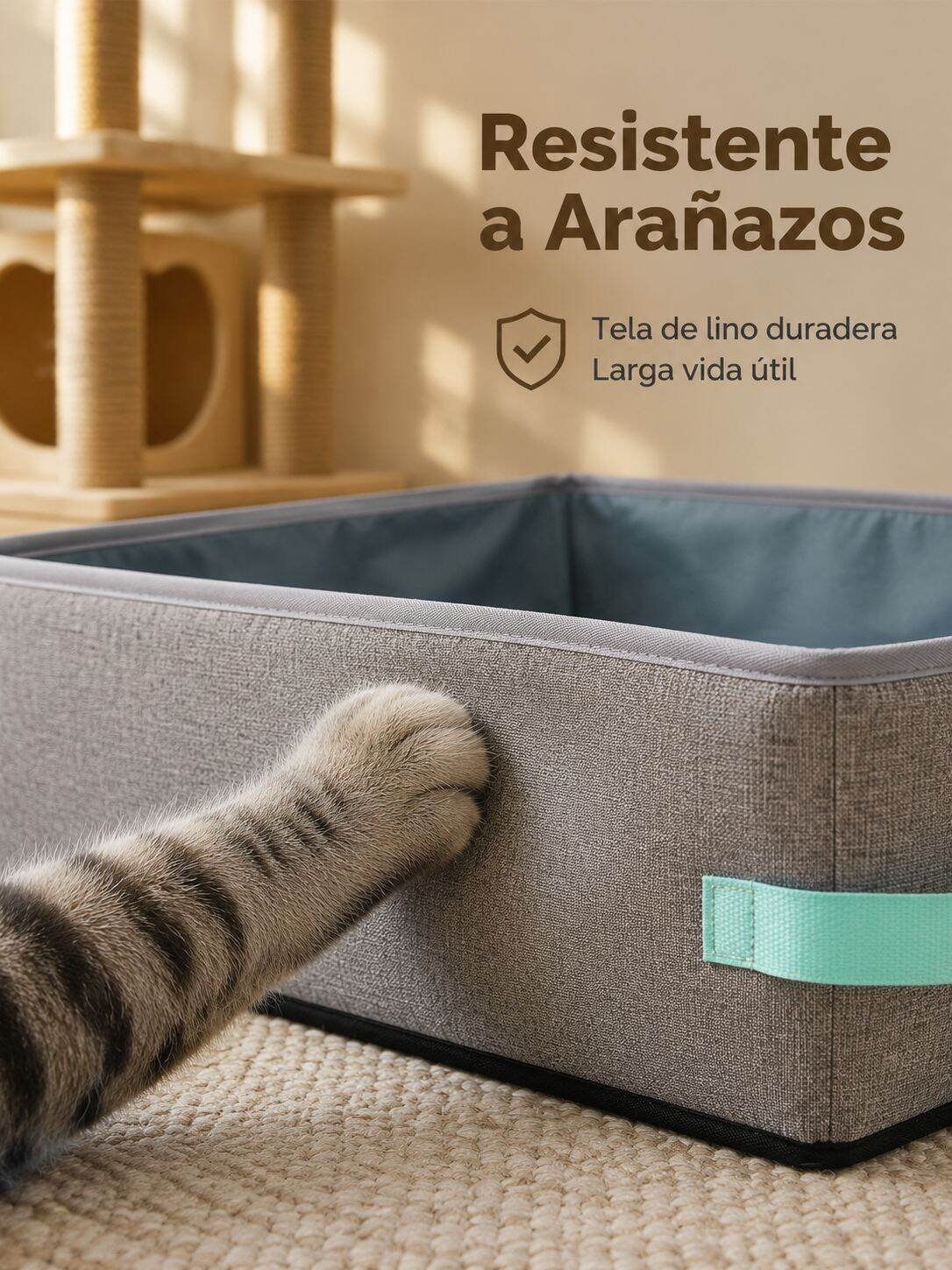 Baño para gatos portátil semi-envolvente