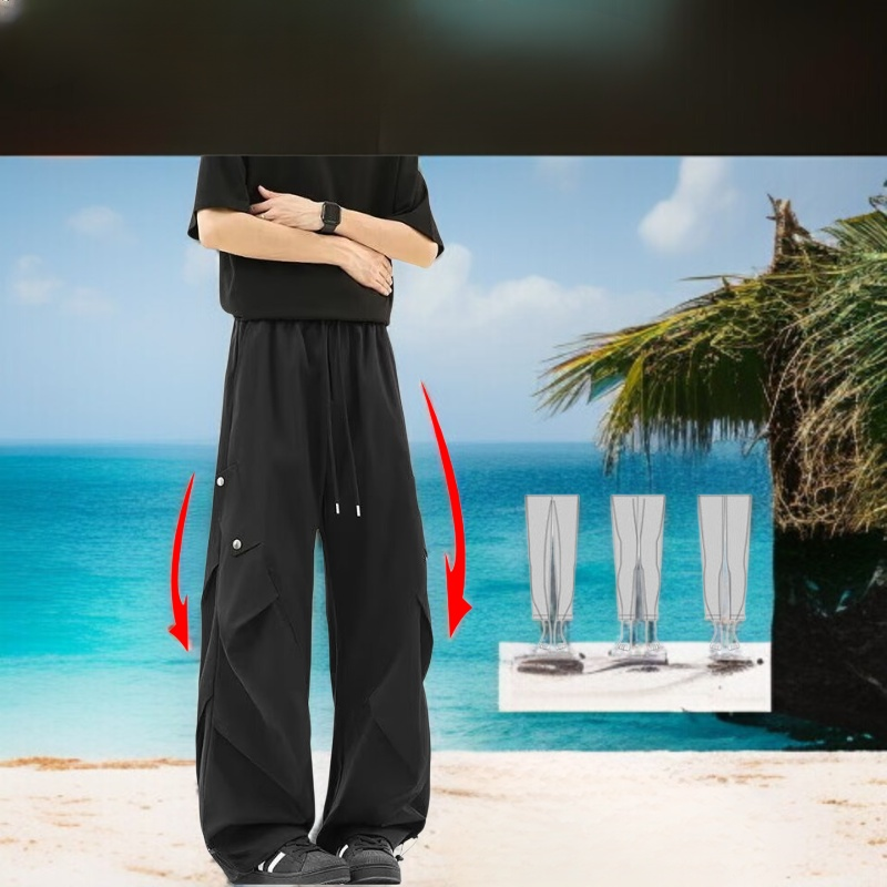 디자인감 빈티지 캐주얼 팬츠 캐주얼 남성 팬츠 봄여름 카고 팬츠 아메리칸 팬츠