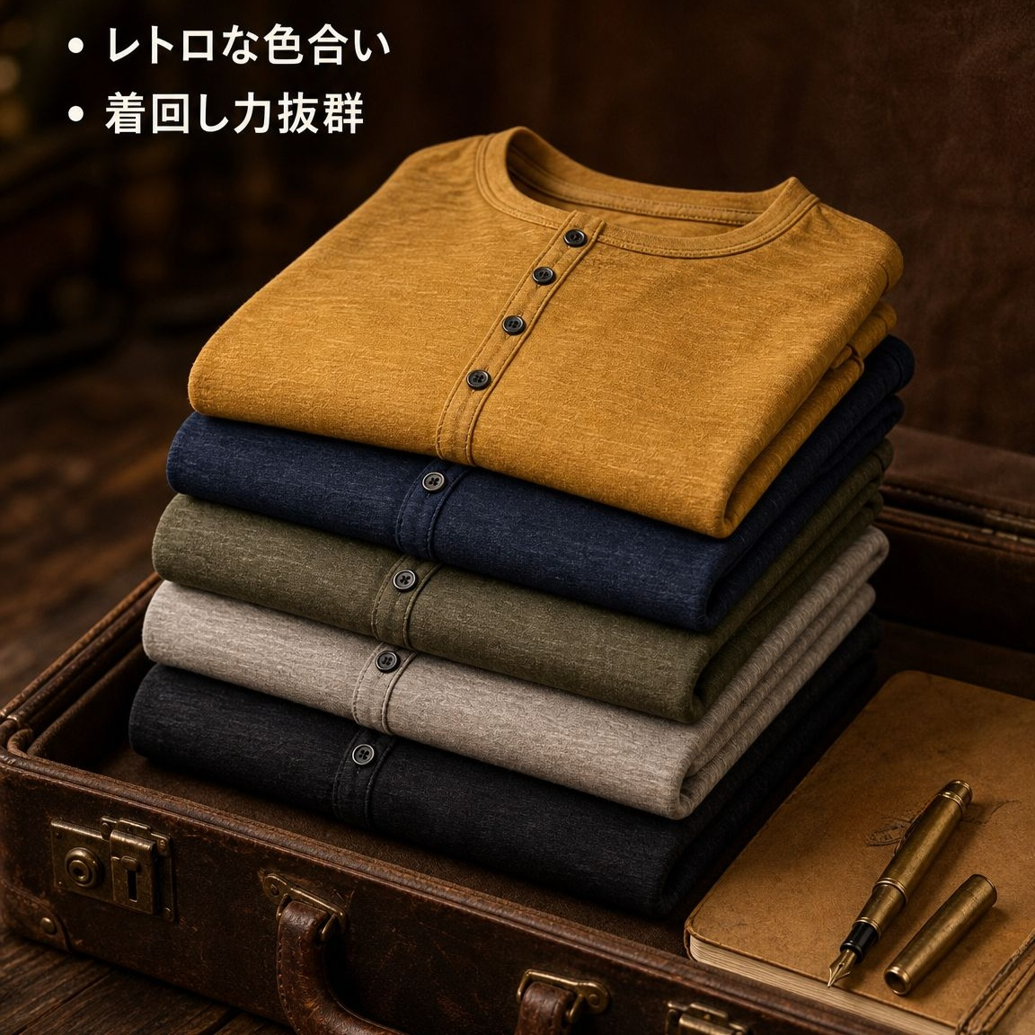 トレンドの着回し長袖Tシャツ