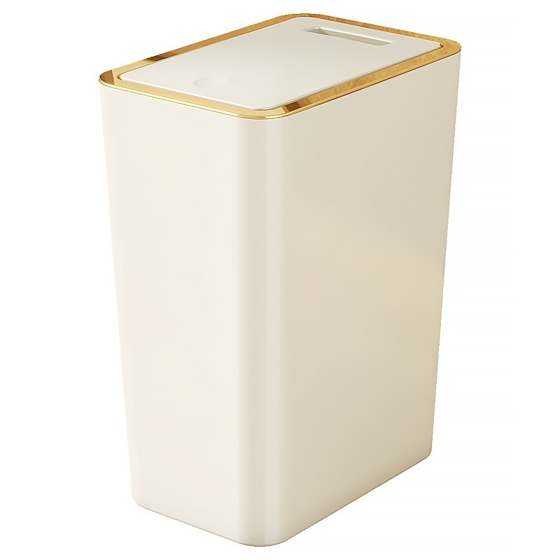 Poubelle à couvercle push pour dortoir et toilettes