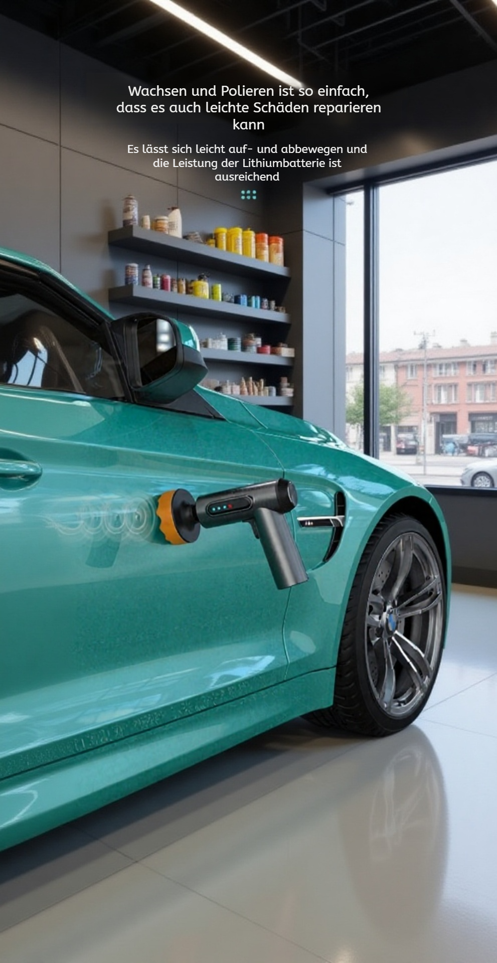 Tragbare Poliermaschine für Autopflege