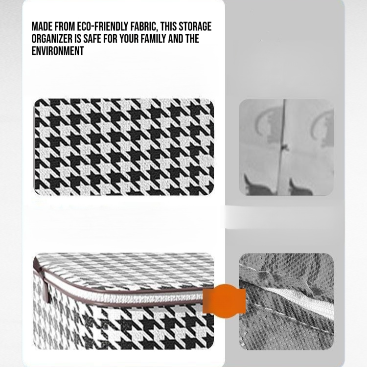 Eco-friendly Fabric Quilt and Blanket Storage Organizer, Foldable Storage Bag for Home Use