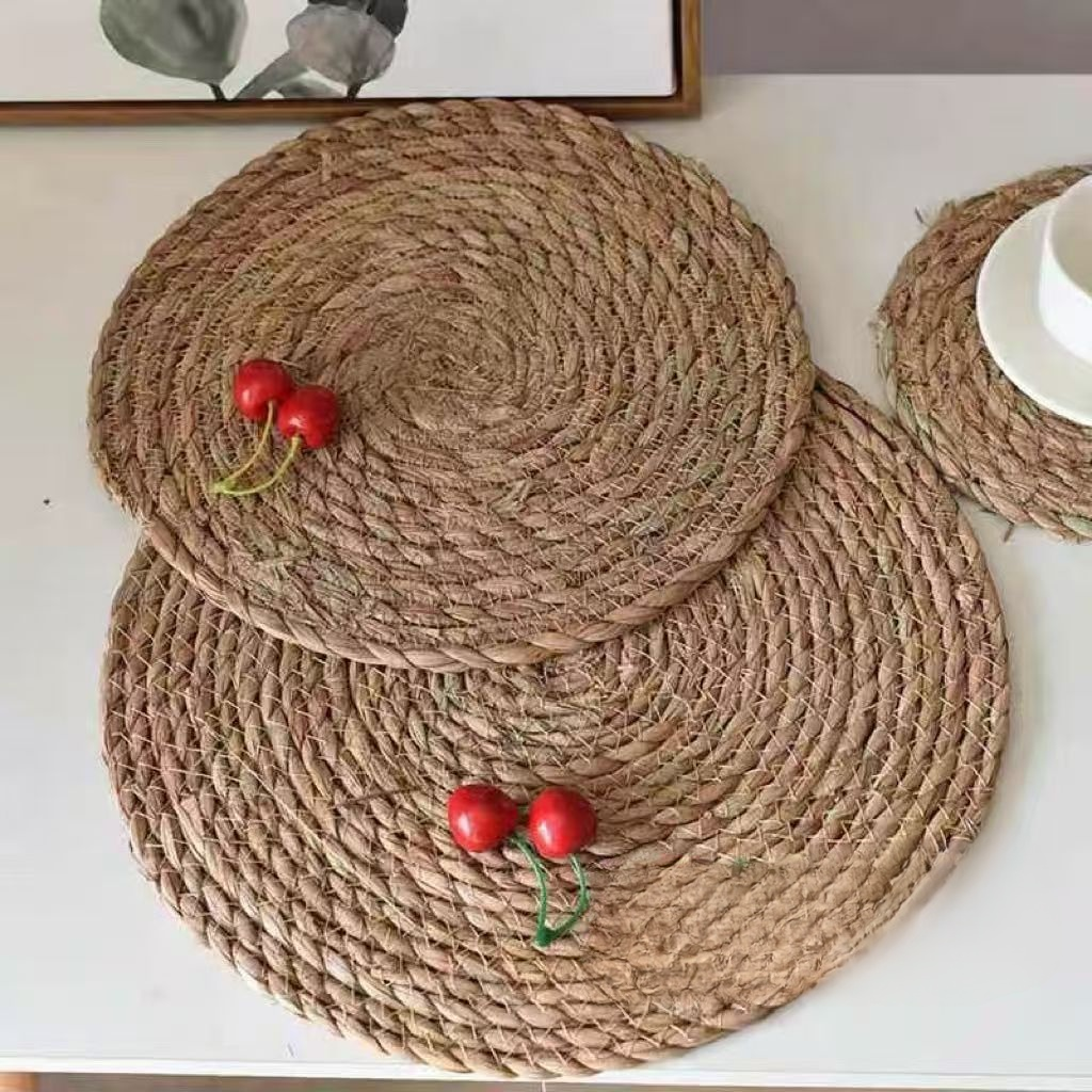 Round Seagrass Placemat Heat Insulation Mat