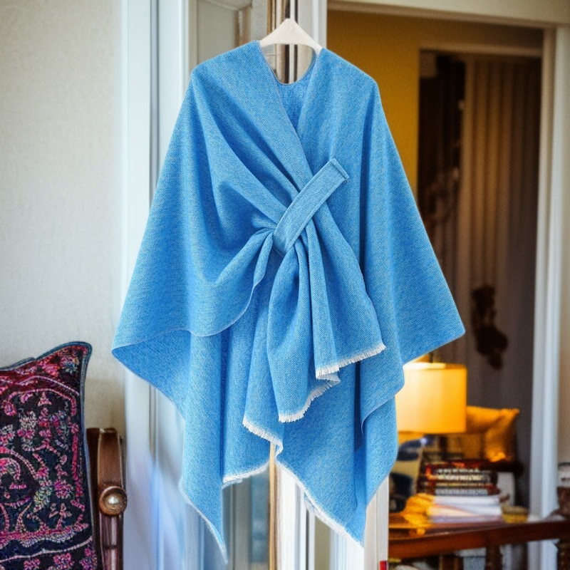  캐시미어 솔리드 컬러 숄 추동 케이프 담요