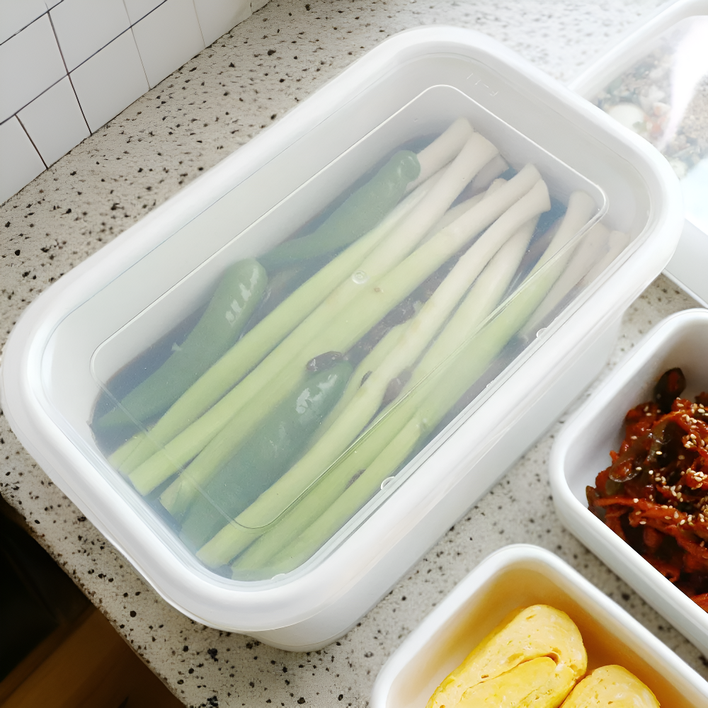 전자레인지 사용 가능한 에나멜 사각 도시락통