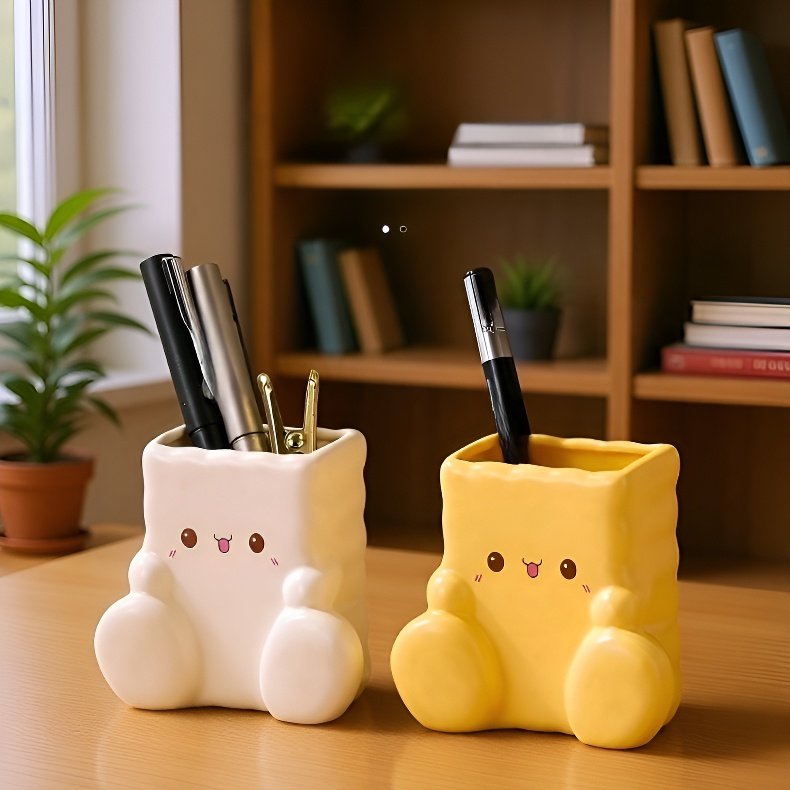 デスクトップ漫画クッキーペンホルダー