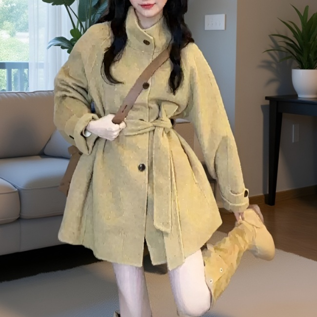 나른한 모직 코트 전체 이미지