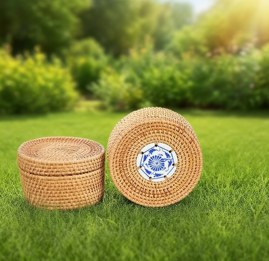 سلة مطبخ متعددة الاستخدامات من الروطان