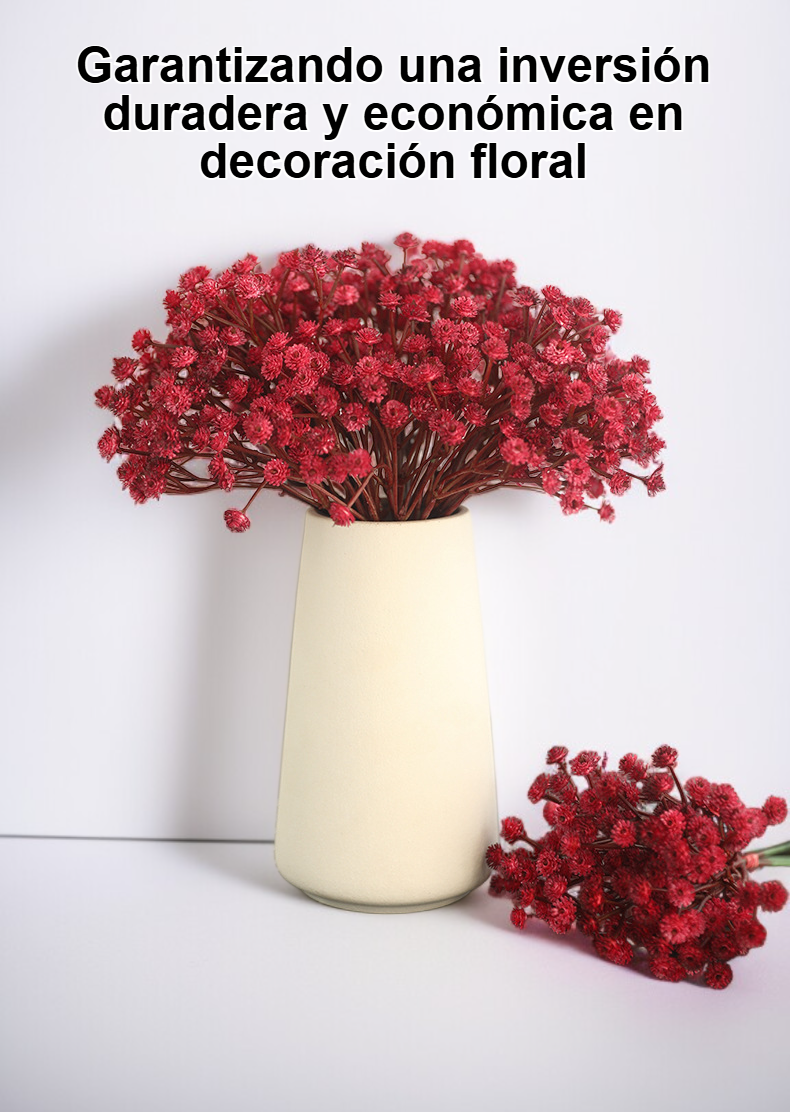 Detalle de pétalos realistas en flores artificiales