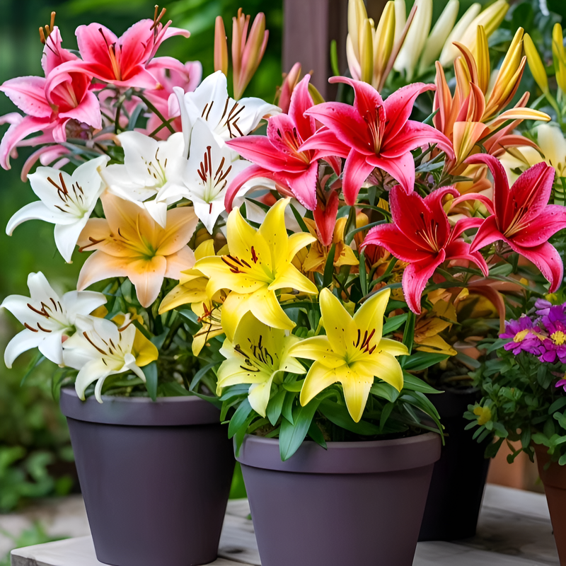 Potted lilies