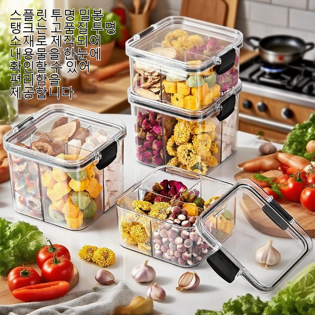 스플릿 투명 밀봉 탱크