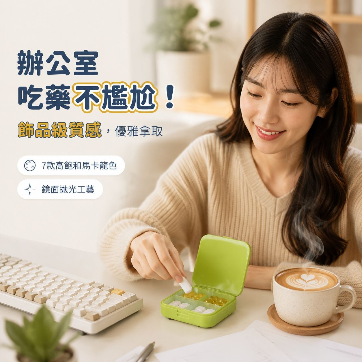 便攜式藥品分裝收納盒，旅行隨身藥丸盒